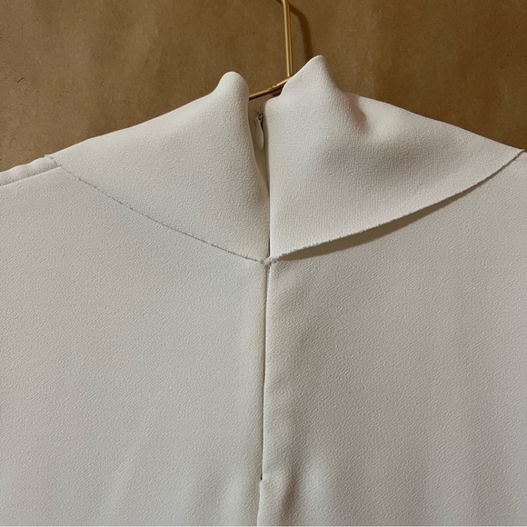 IRO Astrid High Neck Handkerchief Neck Boxy Blouse Oversized Popover Top Size 6 - Picture 12 of 13